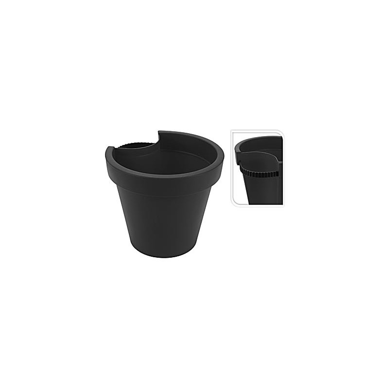 VASO PP 23X21CM ANTRACITE