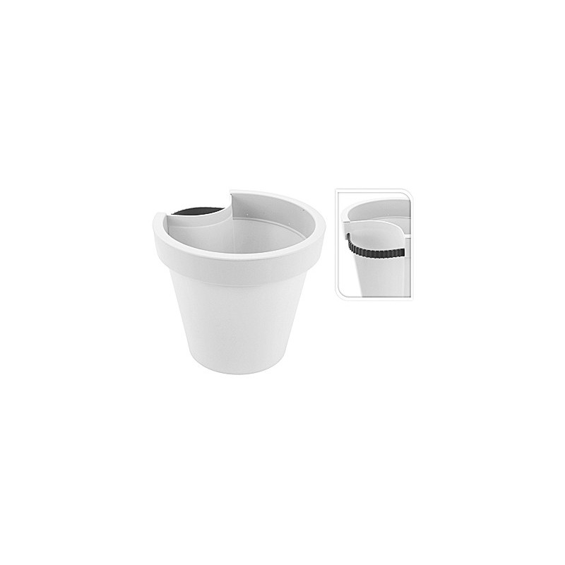 VASO FIORI PP BIANCO 23X21CM