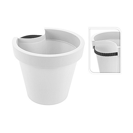 VASO FIORI PP BIANCO 23X21CM