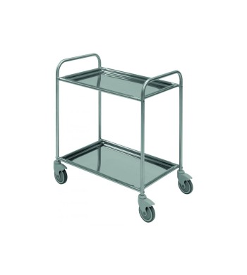 CARRELLO INOX 2 PIANI ESTRAIBILI 88X58X93 C