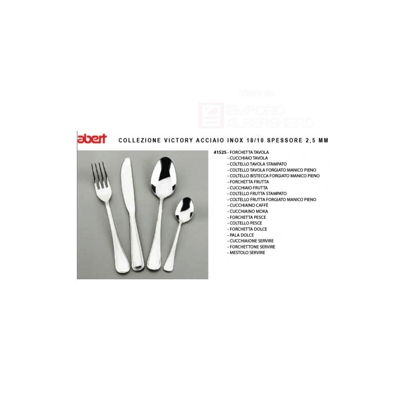 FORCHETTA PESCE VICTORY IN ACCIAIO INOX 18 - 10 MM 20