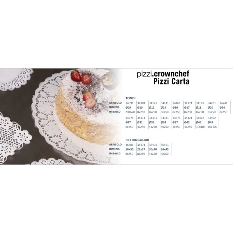 CF.250 PIZZI TONDI 24 CROWN CHEF CARTA NETT