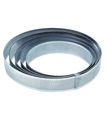 FASCIA INOX MICROFORATA ROTONDA  Ø 170 X H 35 MM - 4/6 PORZI