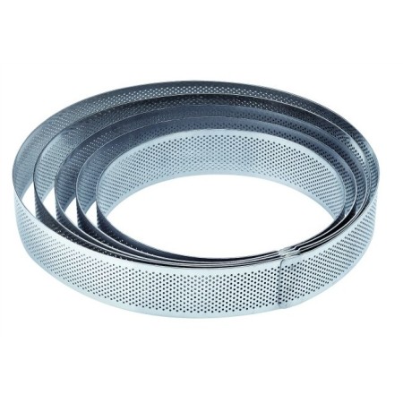 FASCIA INOX MICROFORATA ROTONDA  Ø 230 X H 35 MM - 14/16 POR