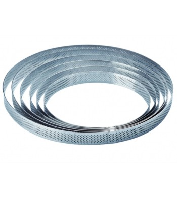 FASCIA INOX MICROFORATA ROTONDA  Ø 210 X H 20 MM - 10/12 POR