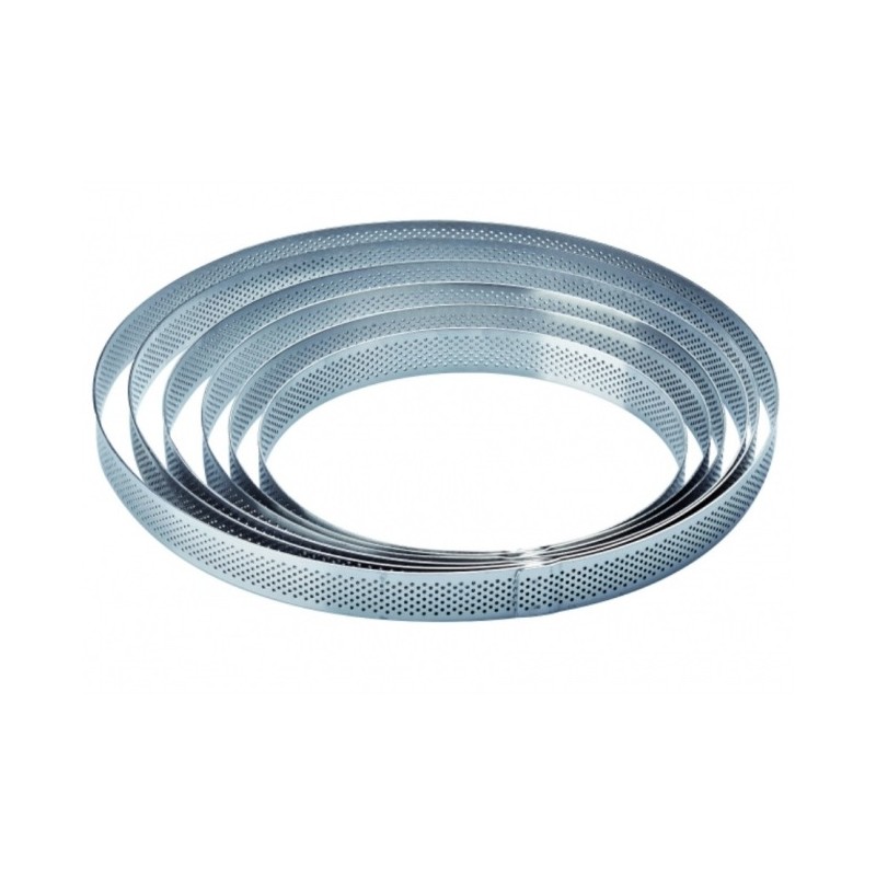 FASCIA INOX MICROFORATA ROTONDA  Ø 210 X H 20 MM - 10/12 POR