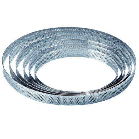 FASCIA INOX MICROFORATA ROTONDA  Ø 210 X H 20 MM - 10/12 POR