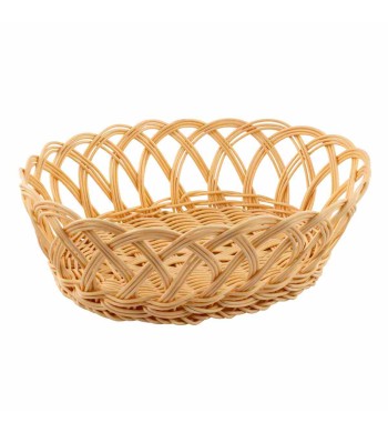 CESTINO PANE OVALE CM 26,5X21CM H8 IN RATTAN SINTETIC