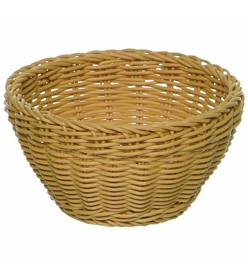 CESTA PORTA PANE CM 16 H 8 POLYRATTAN BEIG