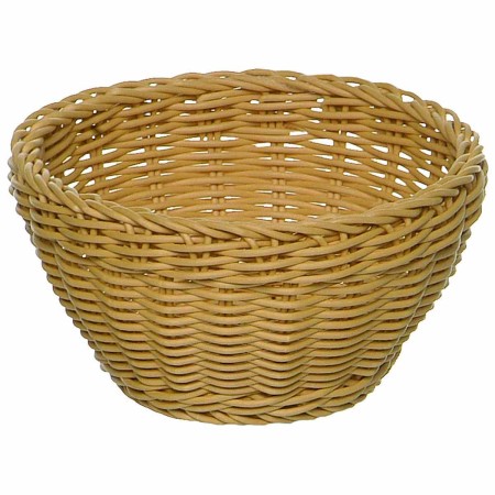 CESTA PORTA PANE CM 16 H 8 POLYRATTAN BEIG